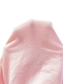 SHEIN Vintaside Kids 女嬰休閒連帽外套與長褲套裝，可愛拉鍊梭織配色，隨性混搭易打理，柔軟大膽時尚，秋季款 - 淺粉色 - 查看 4