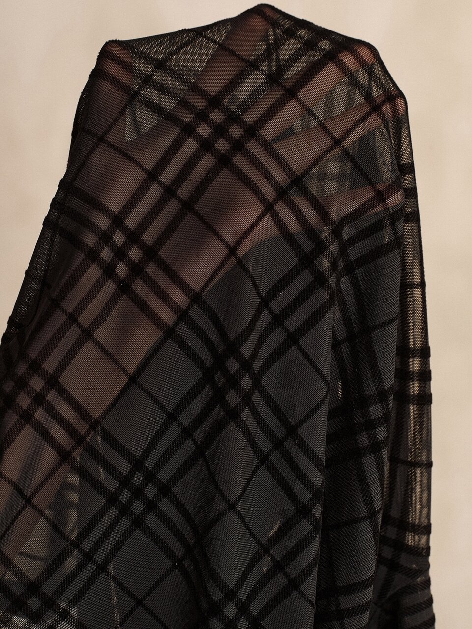 Women's New Summer Elegant Plaid Mesh High Neck Fitted Slimming Sexy Inner Layer Top, Suitable For Daily Wear, Gatherings And Parties