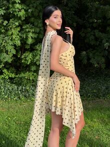 hhfernanda Women's Leopard Print Spaghetti Strap Mini Dress, Summer Outfits Clothes Beach For Woman Vacation Boho Tropical Clothe,Summer - Light Yellow - View 7