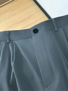 Elenzga 大码女士优雅锥形酒红色时尚西装裤，适合办公室通勤、春夏度假等场合，也适合毕业典礼、情人节、音乐节、母亲节、万圣节、感恩节、复活节、国庆节、舞会、约会派对、婚礼季、户外探险等场合。 - 霧霾藍 - 查看 4