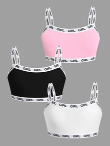 SHEIN 3PCS Tween Girls Bras And Bralettes - Multicolor - View 7