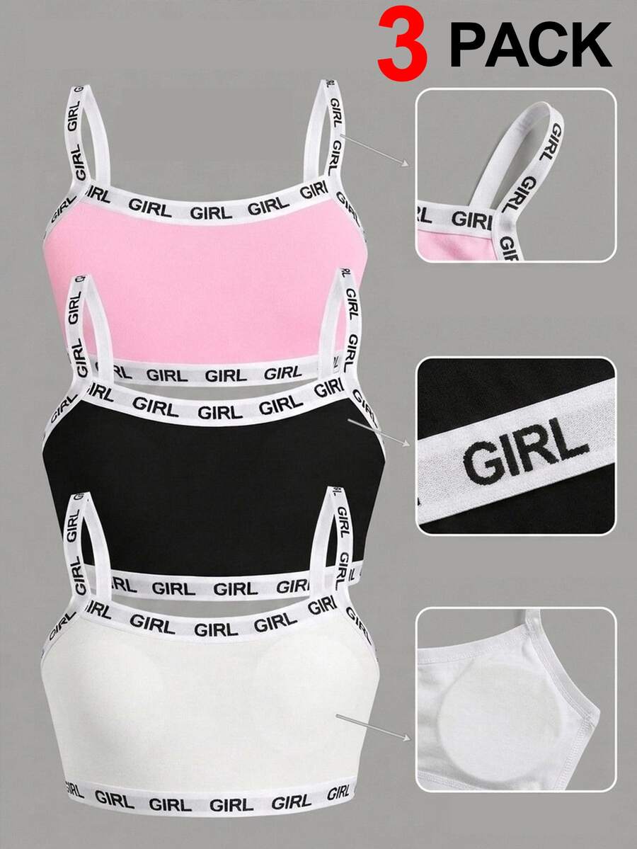 SHEIN 3件組青少年女孩內衣與胸罩 - 彩色 - 查看 1
