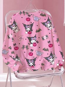 HELLO KITTY AND FRIENDS | SHEIN 大尺碼女款字母卡通印花長袖休閒圓領衛衣 秋季 - 白色 - 查看 2