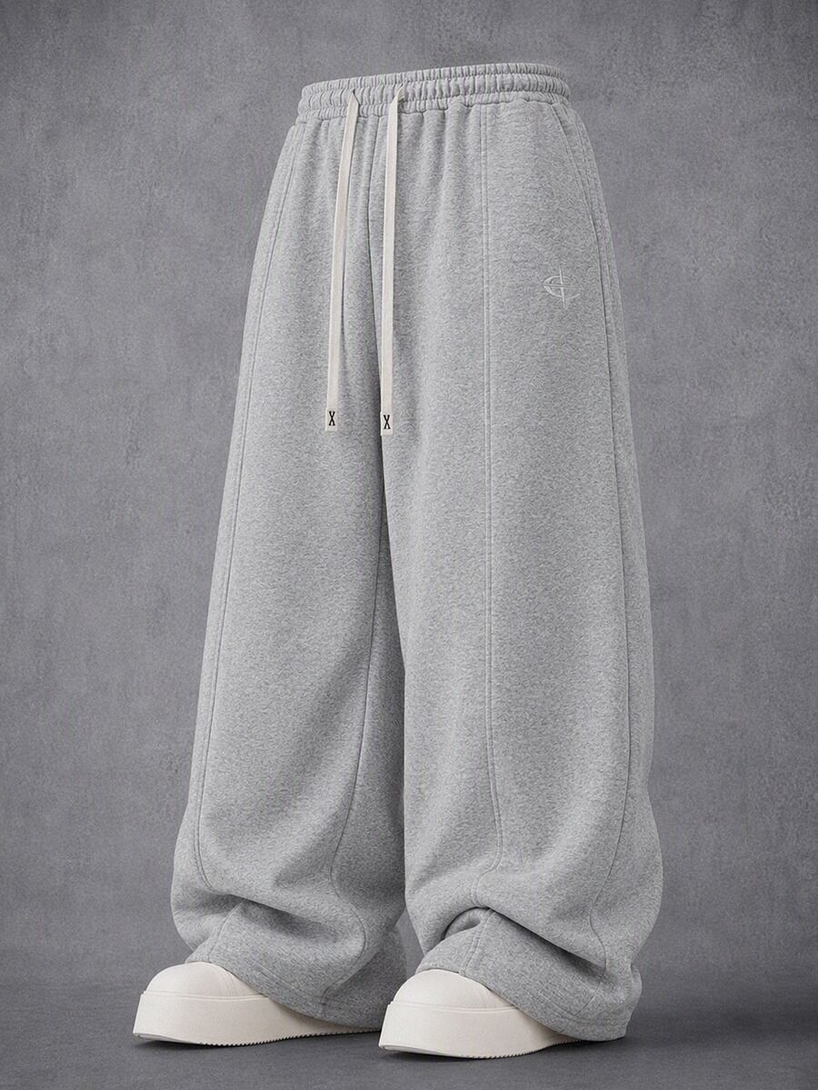 STYNVO Men's Drawstring Waist Pocket Casual Versatile Daily Wear Sweatpants - Grey - View 1