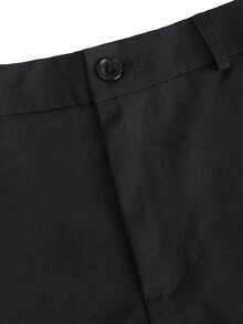 Manfinity Mode Men Solid Blazer & Chain Detail Suit Pants - Black - View 7