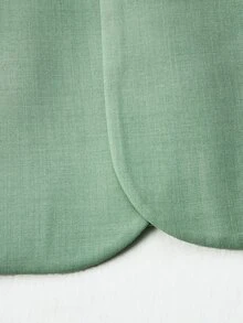 Manfinity Mode بدلة رجالية من بليزر وبنطلون بلون موحد، رسمية، بأسلوب الثراء القديم - أخضر - مشاهدة 6