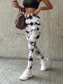 SHEIN Core Rhythm Women Seamless Ombre Sports Leggings Yoga Pants - Multicolor - View 1