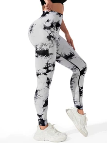 SHEIN Core Rhythm Women Seamless Ombre Sports Leggings Yoga Pants - Multicolor - View 3