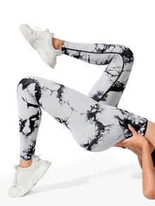 SHEIN Core Rhythm Women Seamless Ombre Sports Leggings Yoga Pants - Multicolor - View 4