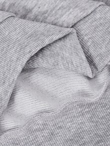 SHEIN Sparklyn Tween Girls 2pcs/Set Sweatshirt Set, Regular Thickness Spring/Autumn Sweatshirt Outfit, Vintage, Back To School, Loose, Knit, Casual, Minimalist, Fall - Light Grey - View 7