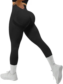 SHEIN Core Rhythm Women's Solid Color Casual Versatile Sports Tight Fitting Leggings - Black - View 4