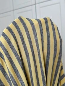 SHEIN EZwear 大尺碼女款條紋長袖T恤與長褲休閒兩件套 秋季 - 彩色 - 查看 6
