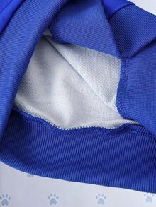 SHEIN | PAW Patrol 小男孩皇家藍白色拼接卡通狗印花寬鬆圓領運動衫與慢跑褲套裝 可愛返校秋季穿搭 - 彩色 - 查看 6