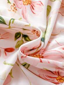 SHEIN Vintaside Kids 2件組女嬰洋裝，春秋休閒可愛仙女森系刺繡洋裝，適合幼兒野餐度假，粉色花卉 - 彩色 - 查看 8