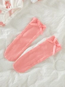 SHEIN 3pcs Baby Cute Rabbit Embroidery & Pom Pom Decor Sleeveless Bodysuit Set, Summer Daisy Baby Outfit - Pink - View 5
