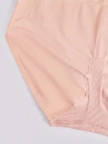 SHEIN 3件組大尺碼女款無縫素色休閒日常三角內褲 - 彩色 - 查看 4