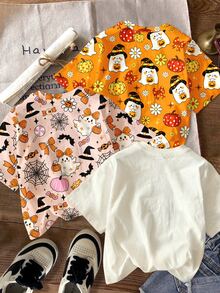 3 piezas de camisetas para niñas jóvenes - Multicolor - Ver 4