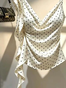 Resyla Women's Polka Dot Casual Versatile Everyday Camisole Top - Multicolor - View 4