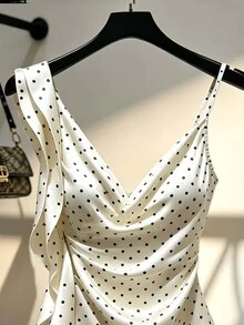Resyla Women's Polka Dot Casual Versatile Everyday Camisole Top - Multicolor - View 5