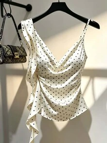 Resyla Women's Polka Dot Casual Versatile Everyday Camisole Top - Multicolor - View 1