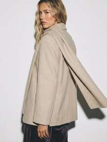 ATUI Studio Women's Fashion Metal Button Long Sleeve Blazer - White - View 6