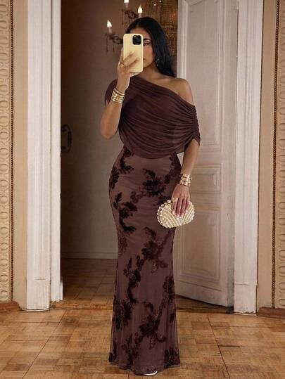 Silquee Women's Fashionable And Sexy See-Through Lace Dress Elegant Long Dress Elegant Long Party Dress Sexy Dress Elegant Party Dresses For Women