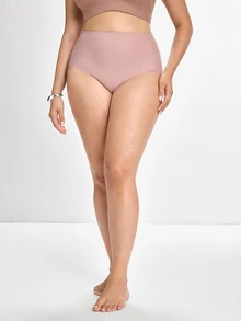 Slumbrini 3pcs/Pack Celana Dalam Wanita Ukuran Besar Nyaman Tanpa Jahitan, Dingin, Perekat, Pinggang Tinggi, Ukuran Plus - MultiWarna - View 7
