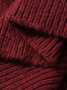DAZY Women's Long Sleeve Striped Korean Style Cardigan Fall - Red - View 6