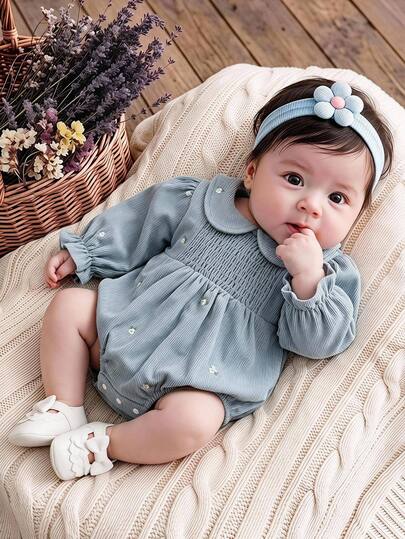 Baby Girls Bodysuits Fall, Casual Daily Wear
