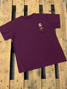 Manfinity Homme Men's Cartoon Graphic Casual Daily Long Sleeve T-Shirt - Purple - View 6
