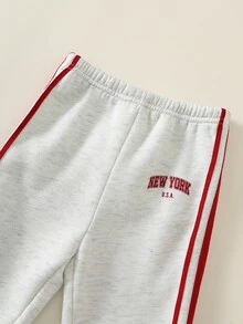 SHEIN 3件組男嬰衛衣、彈性腰長褲、無袖背心，百搭舒適秋冬返校服裝 - 彩色 - 查看 9