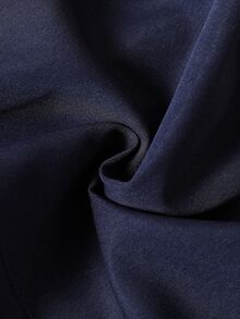 Souflis 1件女童藍色A字裙，彈性腰頭，優雅時尚休閒戶外蝴蝶結裝飾 - 藏蓝色 - 查看 7