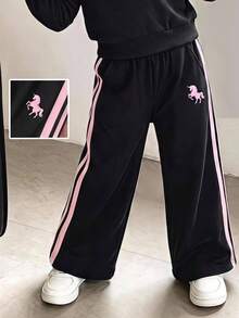 Casuvi Kids Girls Spring/Autumn Long Sleeve Long Pants Sports Bow Ribbon Knit Sweatshirt 2 Pieces Set - Multicolor - View 7