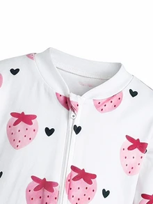 3 Sets, Get 1 Set Random,Newborn Baby Girl Cute Casual Knitted  Pattern Long Sleeve Footed Jumpsuit - Pink - View 2