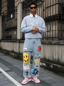 Major Grit Jumpsuits & Overall Denim Pria - Biru - View 3
