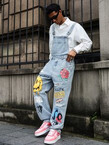Major Grit Jumpsuits & Overall Denim Pria - Biru - View 1
