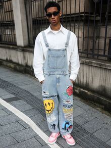 Major Grit Jumpsuits & Overall Denim Pria - Biru - View 4