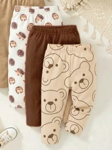 SHEIN Playful Pals 2 Random Sets From 5 Designs,Baby Boys New Fashion Comfortable Simple Soft Casual Long Pants, Baby Boy Pants Set, - Multicolor - View 5