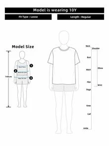 SHEIN ChillGRL Teen Girl Fall Straight Street Style Cartoon Print Black Casual Long Pants, Holiday, Comfortable - Black - View 7
