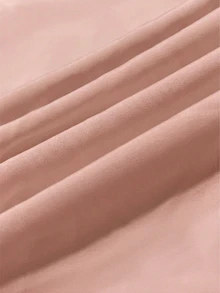 INAWLY 大码女式两件套，休闲浪漫风格，纯色，适合日常穿着和度假 - 珊瑚橙 - 查看 6