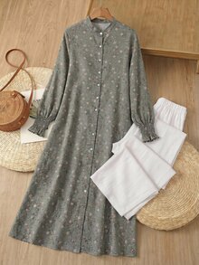 Rusticease Women's All-Over Print Long Sleeve Top And Pants Cottagecore ...
