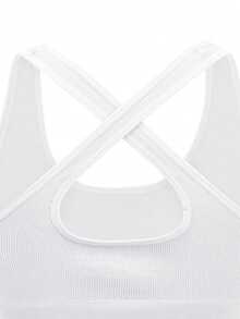 Velisys Velisys Women Plain Minimalist Everyday Cross-Strap Seamless Sports T-Shirt - Multicolor - View 8