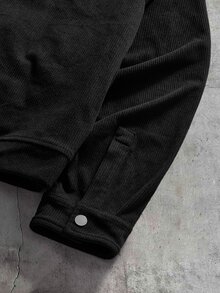 AXEPEAK Men's Autumn Casual Shirt And Pants Set - Black - View 7