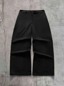 AXEPEAK Men's Autumn Casual Shirt And Pants Set - Black - View 4