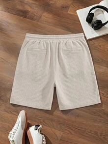 NORVETH Men's Casual Striped Shorts, Summer,Going Out,Daily Wear,Vacation,Workout,Beachwear,Bohemian,Holiday - Apricot - View 3