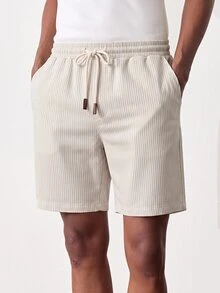 NORVETH Men's Casual Striped Shorts, Summer,Going Out,Daily Wear,Vacation,Workout,Beachwear,Bohemian,Holiday - Apricot - View 5