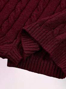 Bumpella Women's Preppy V-Neck Cinched Waist Ultra Short Mini Romper - Burgundy - View 13