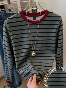 Resyla Women's Casual Striped Top, Autumn - Multicolor - View 1