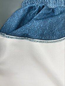 Selamara Celana Panjang Wanita Kasual Bermotif Denim dengan Tali Ikat - MultiWarna - View 6