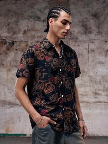 Skyrend Men Floral Print Button Up Shirtemo - Multicolor - View 6
